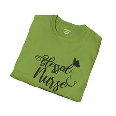 Blessed Nurse - Unisex Softstyle T-Shirt | Nurse Awareness, Medical Wear, Gift For Her, Scrubs Tee, Medical Staff Gift, Registered Nurse, RN