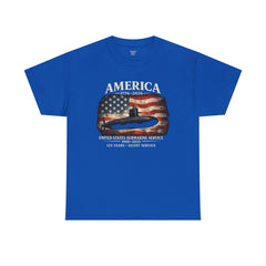 America 250th Submarine 125th Flag T-Shirt — Vintage USA Military Tee