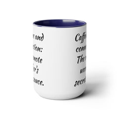 Caffeine And Connection - 15 oz Accent Mug