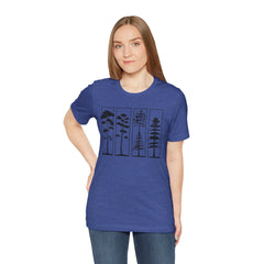 Nature-Inspired Unisex Jersey Tee, Tree Graphic T-Shirt, Eco-Friendly Fashion, Gift for Nature Lovers, Casual Wear, Outdoor Adventure