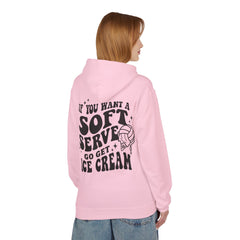 Volleyball Pullover Hoodie - Soft Serve Ice Cream Quote