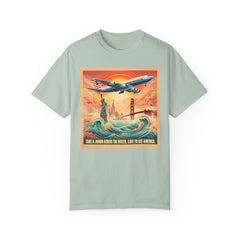 Vintage-Inspired Travel T-Shirt - 'Take a Jumbo Across the Water, Like to See America'
