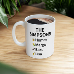 Humorous Simpsons Ceramic Coffee Mug - Gift for Coffee Lovers, Pop Culture Mug, Unique Fan Gift, Funny Office Mug