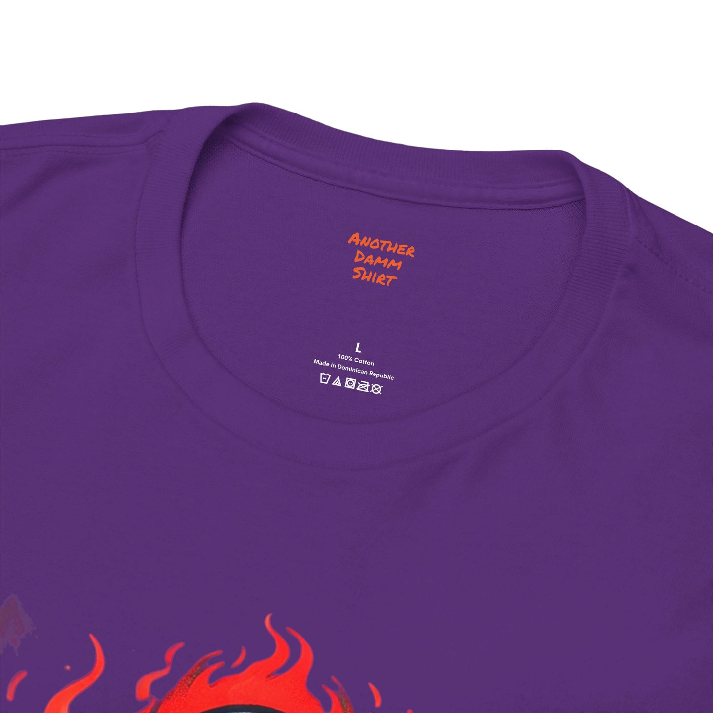 Fiery Fire Ghost - Graphic Unisex Heavy Cotton Tee