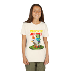 Youth Chicken Jockey Tee - Fun Gamer T-Shirt for Kids