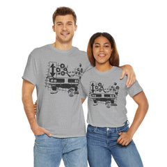 Abstract Retro Racing Car Unisex Heavy Cotton Tee | Perfect for Car Enthusiasts, Father's Day Gift, Casual Wear, Vintage Style, Unique Graphic Shirt