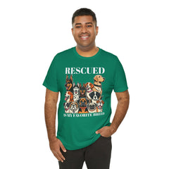 RESCUED IS MY Favorite Breed - Unisex Jersey Short Sleeve Tee