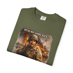 American Heroes Collection No 2 Graphic T-Shirt — “We're Not Going Back” Audie Murphy WWII