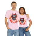 Flaming Fire Vampire - Graphic Unisex Heavy Cotton Tee