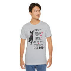 Personalized Dog Dad T‑Shirt — "Treats. Walks. Toys. Naps." Father's Day Gift