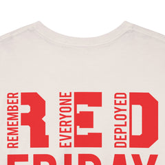 SUBMARINER RED Friday T Shirt with Fouled Anchor, American Flag, FBM / Boomer Silhouette. Remember Everyone Deployed, Dolphins