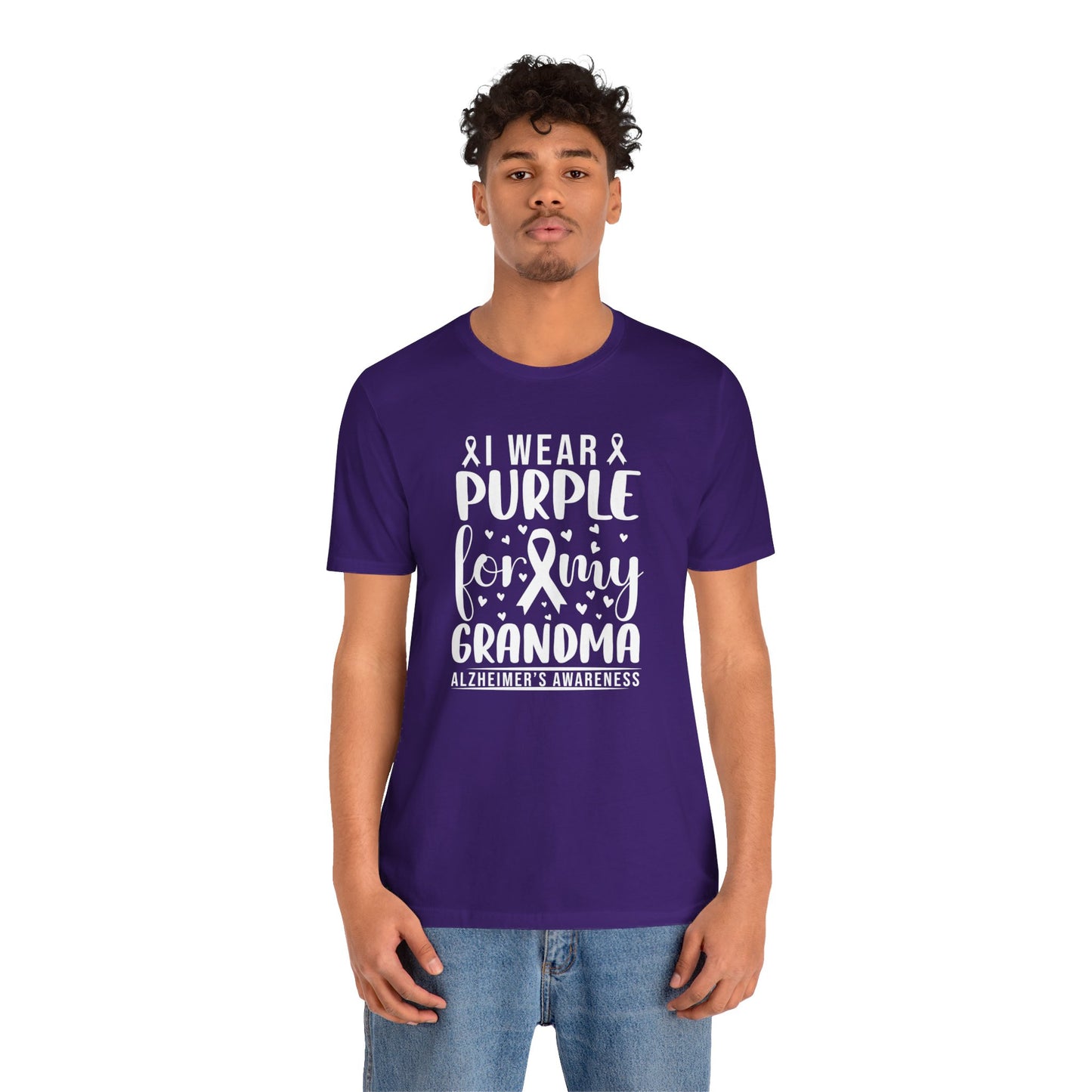 I Wear PURPLE For My Grandma, Unisex Short Sleeve Tee