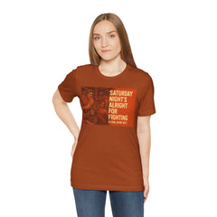 Music Inspired Unisex Tee - Saturday Nights All Right For Fighting Graphic