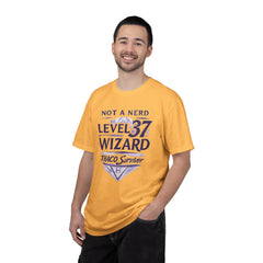 Level 37 Wizard T-Shirt — "Not a Nerd" THAC0 Survivor D&D Gamer Tee