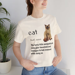 Cat Sociopath Defintion - Unisex Jersey Short Sleeve Tee