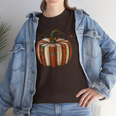 Autumn-Themed Pumpkin Book Tee, Cozy Fall Shirt, Halloween Apparel, Literary Gift, Unisex Comfortable T-Shirt
