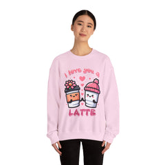 Woman's I Love You A Latte Valentine - Unisex Heavy Blend™ Crewneck Sweatshirt
