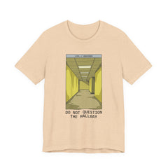 Do Not Question The Hallway T-Shirt — Retro Yellow Corridor Graphic Tee