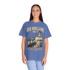 USS Holland SS-1 Submarine Vintage Graphic T-Shirt — Navy History Tee
