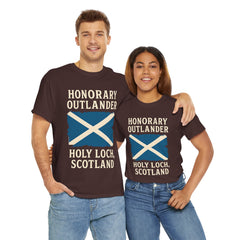 Honorary Outlander Heavy Cotton Tee, Holy Loch Scotland Shirt, Outlander Fan Gift, Casual Tee, Travel Souvenir, Unisex T-Shirt
