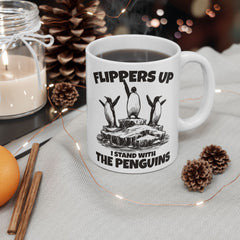 Flipping the Penguins Ceramic Mug — Funny Penguin Bird Lover Coffee Cup (11oz, 15oz)