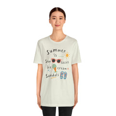 Summer Is — Graphic Tee (Sunglasses, Ice Cream & Sandals)