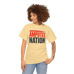 Amputee Nation Unisex Heavy Cotton Tee, Support Shirt, Gift for Amputees, Awareness Apparel, Casual Comfort Wear