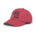 Land Of The Free, Home Of The Brave  - Unisex Distressed Cap