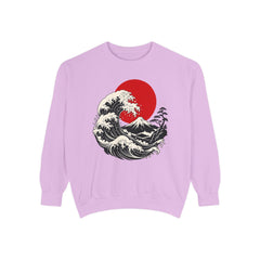 Japanese Wave and Red Sun Comfort Colors Sweatshirt