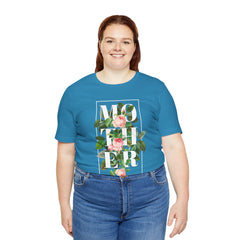Floral Tee - Unisex Jersey Short Sleeve Tee - Mother In The Flowers, Positive Vibes
