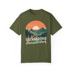 Shenandoah National Park Graphic, Comfort Colors Soft Relaxed Fit Unisex Garment-Dyed T-shirt