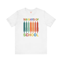 100 DAYS OF SCHOOL - Unisex Jersey Short Sleeve Tee | Elementary School Holiday, Gift For Her, Gift For Him, Teacher Shirt, Classroom Shirt