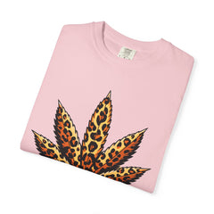 Vintage Leopard Cannabis Leaf T-shirt — Weed Lover Stoner Gift