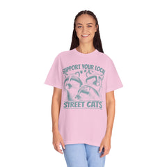Support Local Street Cats, Retro Style Comfort Colors Shirt