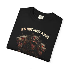 Cerberus Graphic T-Shirt — "It's Not Just a Dog, It's a Cerberus" Mythic Pet Tee