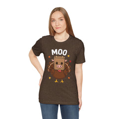 Funny Thanksgiving Turkey Moo T‑Shirt - Unisex Tee