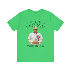 Pope Leo XIV Chicago Cubs Fan Short Sleeve Tee - Made in USA
