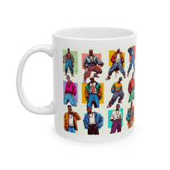 Paneled Hip Hop Clothing Styles that Defined the music and culture of the 1990s - Ceramic Mug 11oz