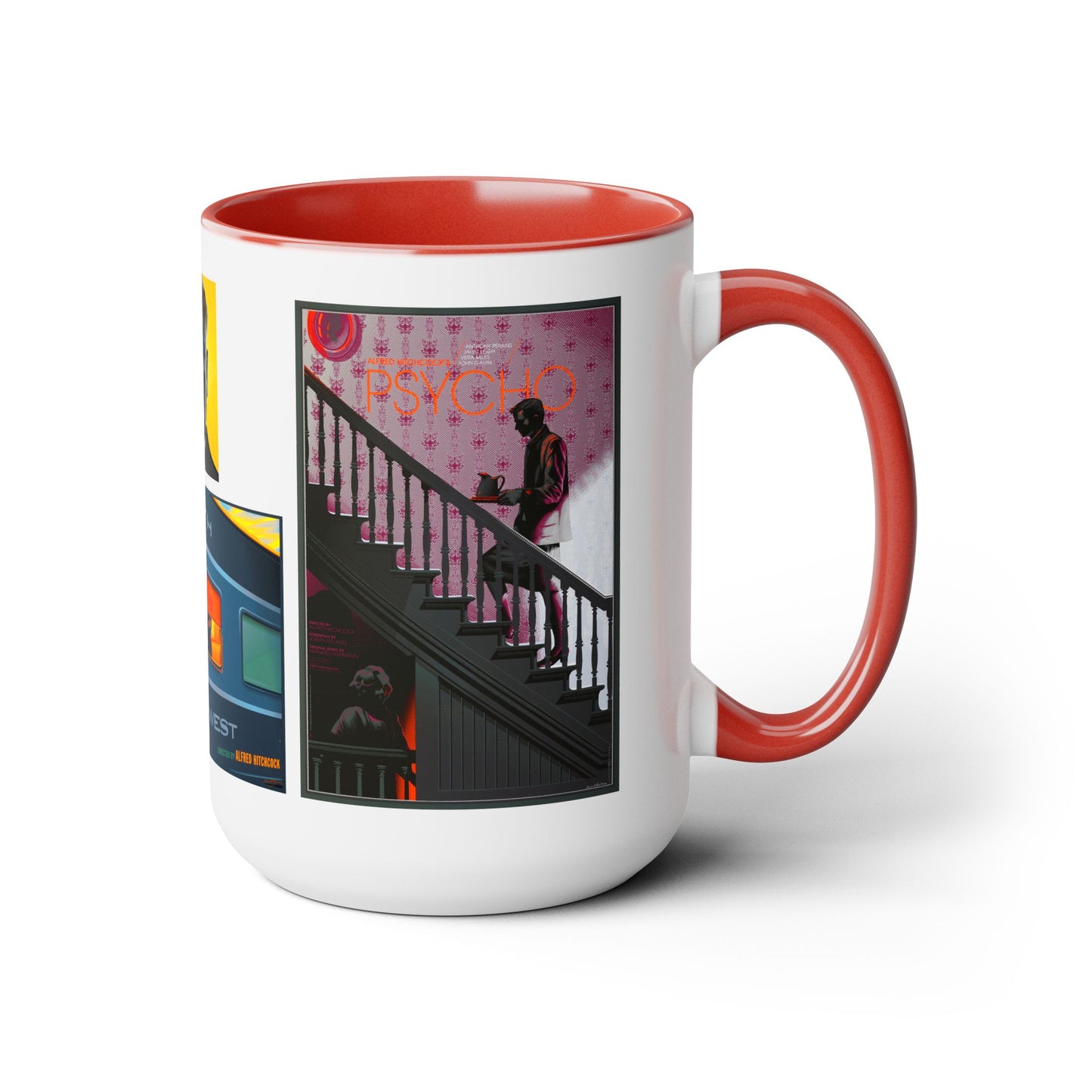 Alfred Hitchcock 3 Graphic Panel Movie Mug