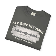 My SSN Became Razor Blades Graphic Vintage Submarine Veteran Tee