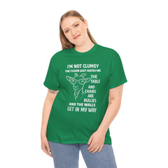 Clumsy Funny Goat Graphic Tee | Unisex Heavy Cotton Tee | Great Gift for Animal Lovers, Birthdays, Casual Wear, Humorous Gifts, Everyday Style