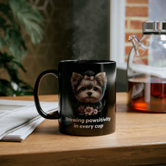 Yorkshire Terrier Black Mug (11oz, 15oz), Brewing Pawsitivity In Every Cup