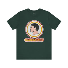 Graphic Tee - Funny Caucasians Satire Head Shot Unisex Jersey Short Sleeve Tee