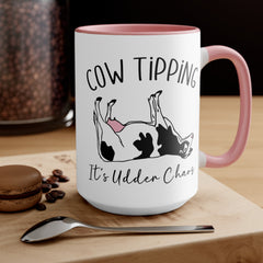 COW TIPPING Awareness - Accent Mugs | Cow Tipping Is Real, Bovine Humor. Gift For Him, Gift For Her, Farm Humor, Cow Fan Gift, Farm Animal