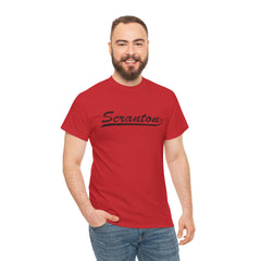 Scranton Unisex Heavy Cotton Tee - Retro Dunder Mifflin Design for Nostalgic Fans