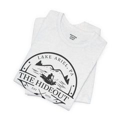 The Hideout Lake Ariel Tee — Vintage Lakeside Cabin T-Shirt