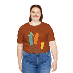 Thankful Teacher T‑Shirt – Hand Turkey Teacher Appreciation Tee