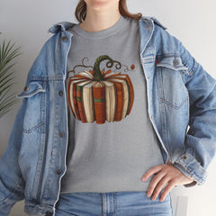 Autumn-Themed Pumpkin Book Tee, Cozy Fall Shirt, Halloween Apparel, Literary Gift, Unisex Comfortable T-Shirt