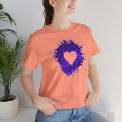 Galaxy Heart Tee — Purple or Green Splatter Heart T-Shirt