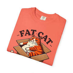 Fat Cat Happy Cat Graphic T-Shirt — Garment-Dyed Unisex Tee
